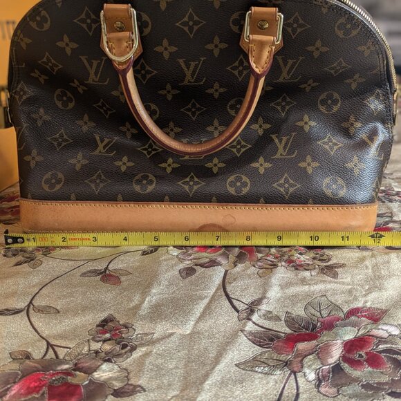 Louis Vuitton Alma PM Monogram Canvas Leather Hand Bag Authentic Vintage - Picture 14 of 16